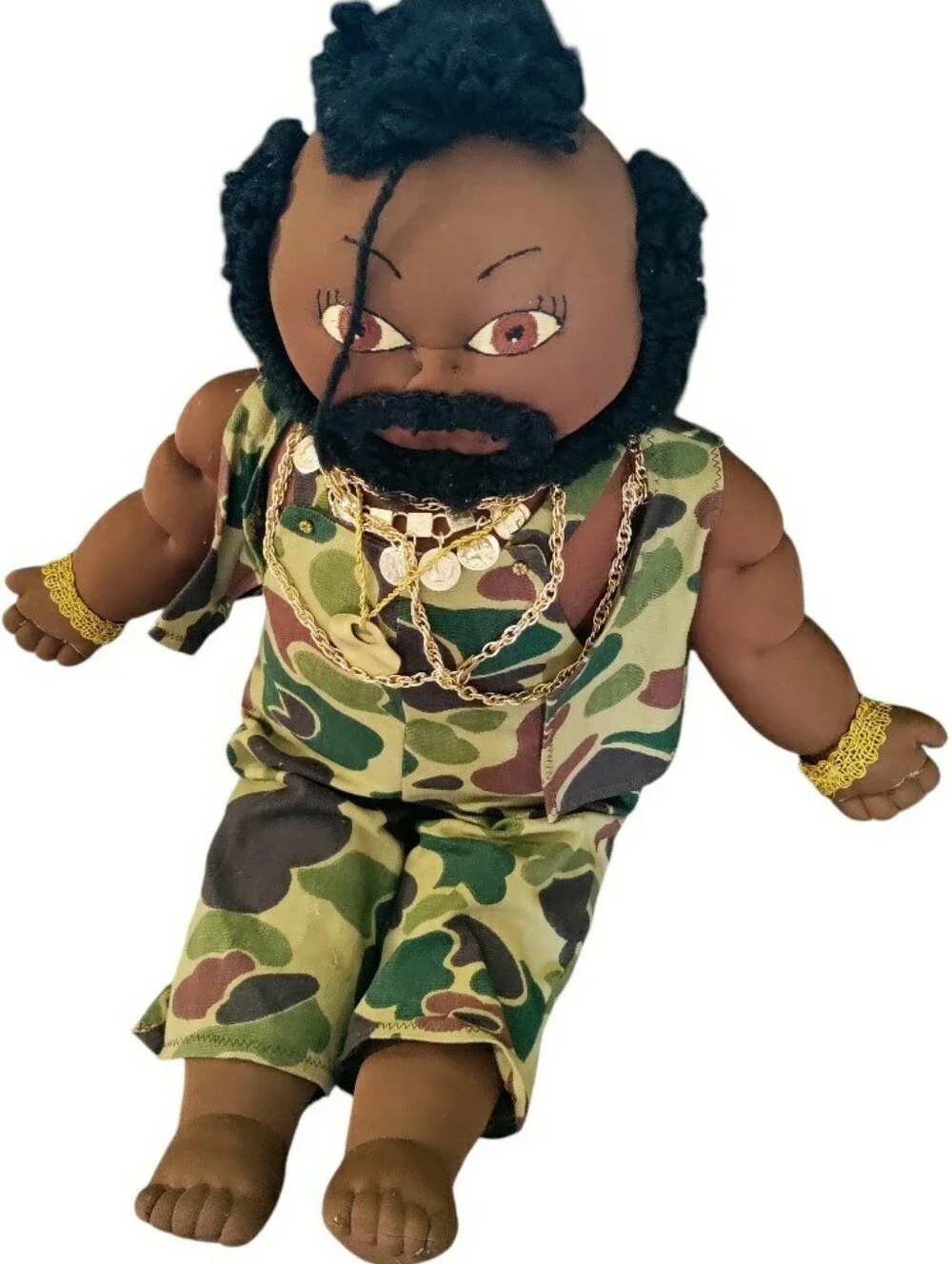 1980s Mr T plush Doll With Chain And Outfit 24
